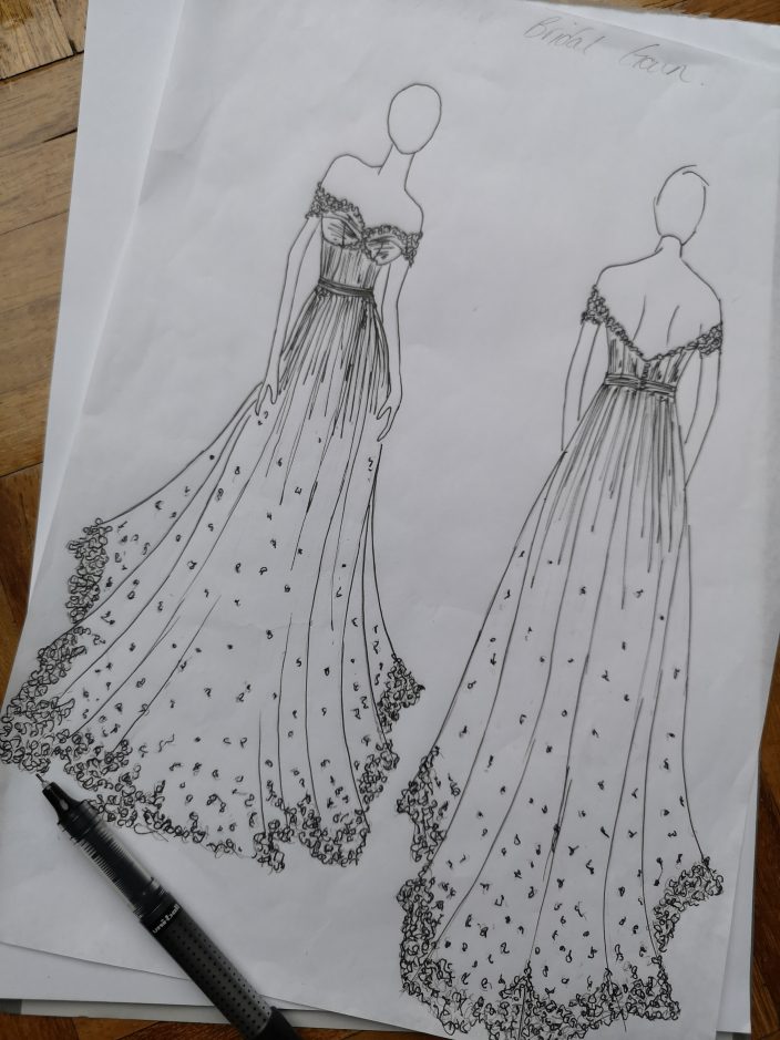 beccas gown sketch