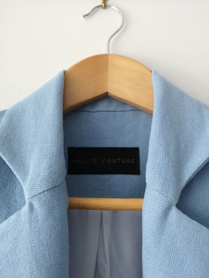details blue suit